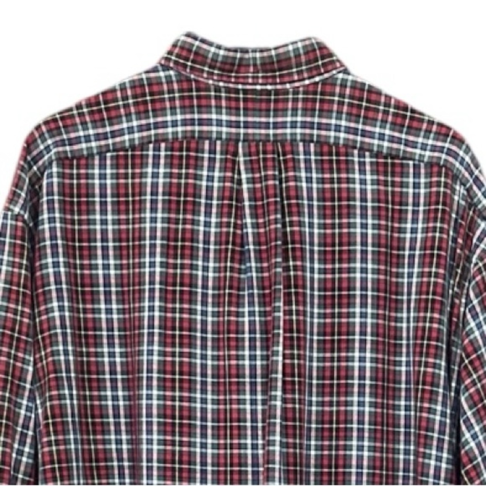 Ralph Lauren Blake Cotton Red Green Plaid Long Sleeve Button Down Shirt XXL - Picture 7 of 7
